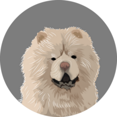 White Chow Puppy Sticker