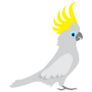 White Cockatoo Cartoon Sticker