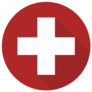 White Cross in a Red Circle Medicine Sticker