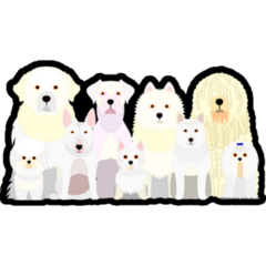 White Dog Group Sticker
