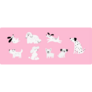 White Dogs Sticker Sheet