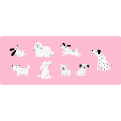 White Dogs Sticker Sheet