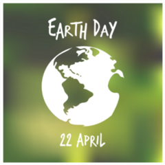 White Earth Globe Blured Sticker