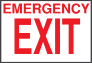 White Emergency Exit Sign Sticker