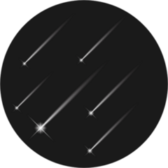 White Falling Stars Sticker