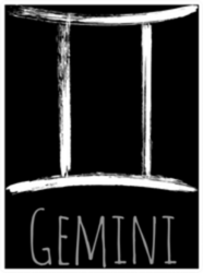 White Gemini Horoscope Sticker