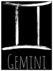 White Gemini Horoscope Sticker