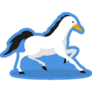 White Goose Horse Sticker