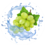White Grape In Water Splash Sticker