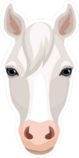 White Horse Head Sticker