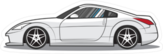 White Japanese JDM Sports Car Sticker