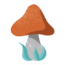 White Mushroom With A Noisy Texture Sticker