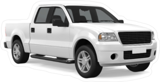 White Pickup Truck Sticker