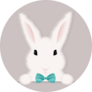 White Rabbit With Gradient Mesh Sticker