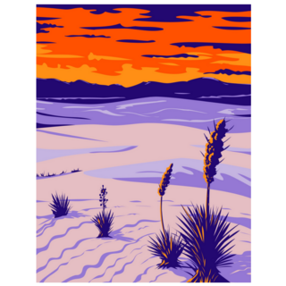 White Sands National Park New Mexico Art Sticker