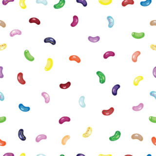 White Seamless Jelly Beans Sticker