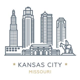 White Sketch Of Famous And Largest City In Missouri Sticker