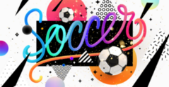 White Soccer Banner Sticker