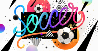 White Soccer Banner Sticker