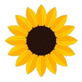 White Sunflower Icon Sticker