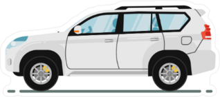 White SUV Car Sticker