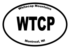 Whitecap Mountains Oval Sticker