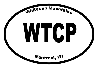 Whitecap Mountains Oval Sticker