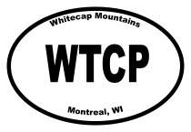 Whitecap Mountains Oval Sticker