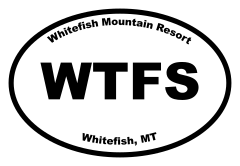 Whitefish Mountain Resort Oval Sticker