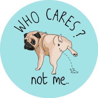 Who Cares Pug Sticker