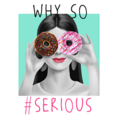 Why So #Serious Girl Holding Donuts Sticker 