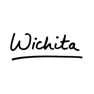 Wichita - A City In The State Of Kansas Lettering Sticker