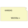 Wichita City Location On Kansas State Map Sticker