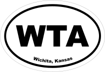 Wichita, Kansas Oval Stickers