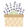Wicker Basket Lavender Sticker