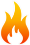 Wide Fire Icon Sticker