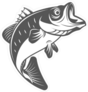 Wide Mouth Bass Fish Sticker