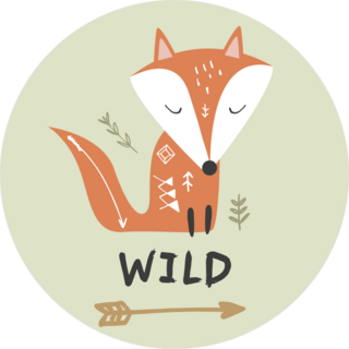 Wild Baby Fox Sticker
