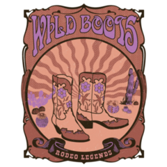 Wild Boots Groovy Cowgirl Sticker