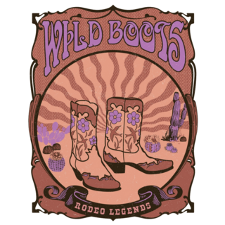 Wild Boots Groovy Cowgirl Sticker