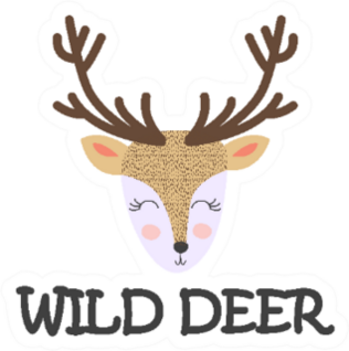 Wild Deer Bohemian Sticker