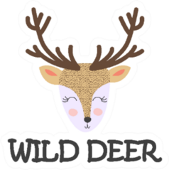 Wild Deer Bohemian Sticker