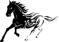 Wild Flaming Stallion Sticker