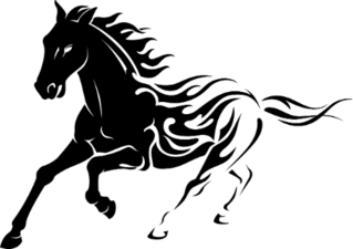 Wild Flaming Stallion Sticker