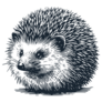 Wild Hedgehog Sketch Sticker