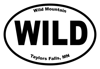 Wild Mountain Oval Sticker