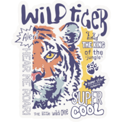 Wild Tiger Slogan Sticker