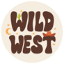 Wild West Groovy Cowboy Western Lettering Sticker