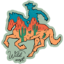 Wild Western Theme Cowboy Sticker