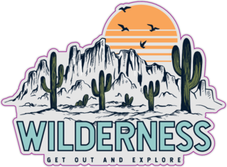 Wilderness Get Out And Explore Mountain Illustration
